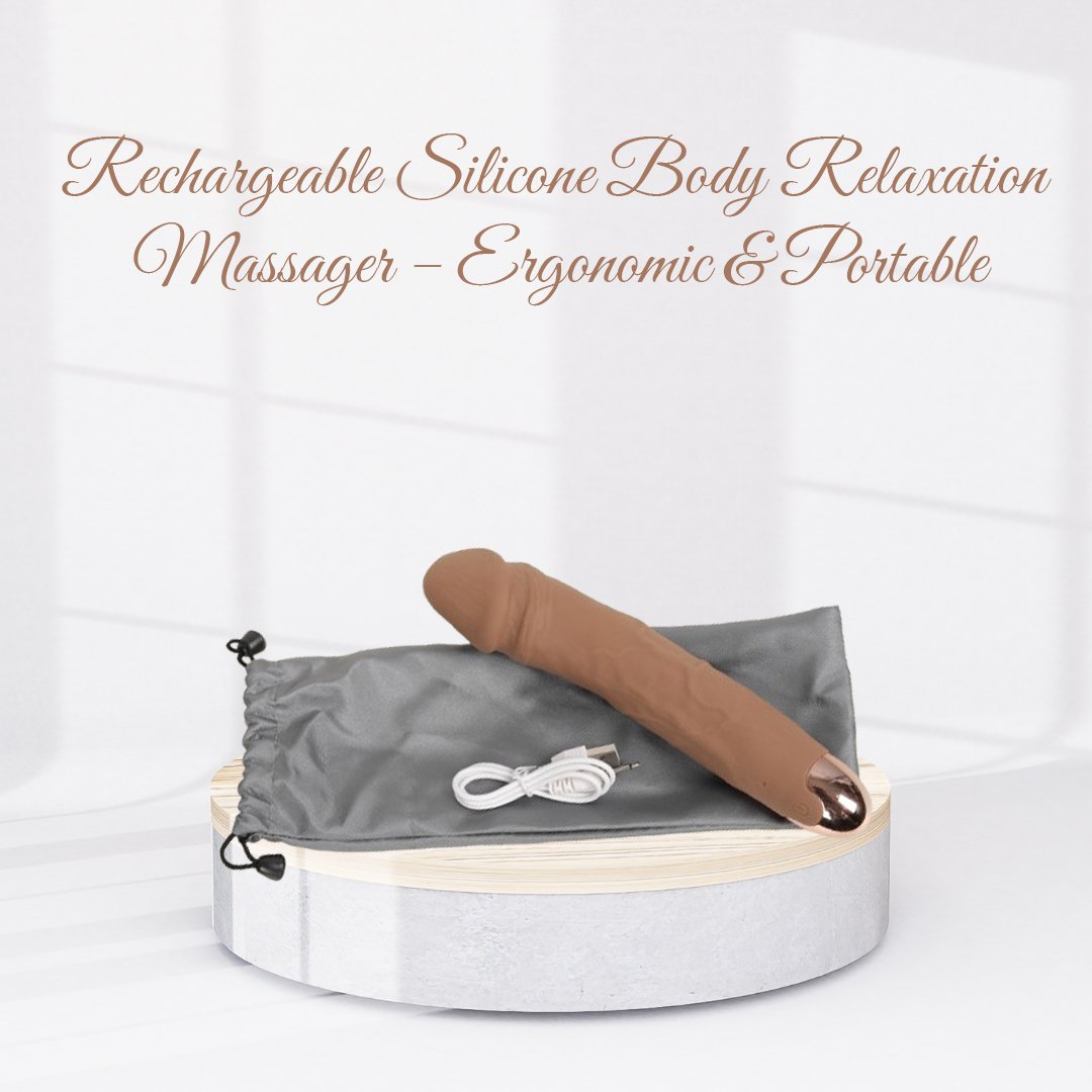 Brown Telescopic Vibrating And Thrusting Dildo