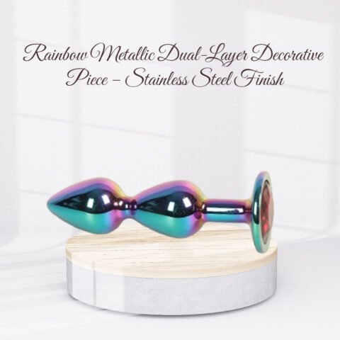 Stainless Diamond 2 Bead Anal Plug For Women